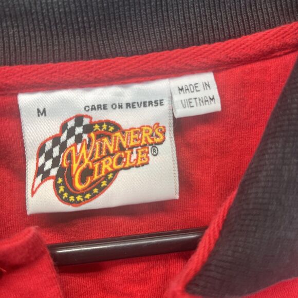 Nascar Winners Circle Budweiser Dale Earnhardt JR Red Polo Shirt M Vintage - Picture 8 of 11